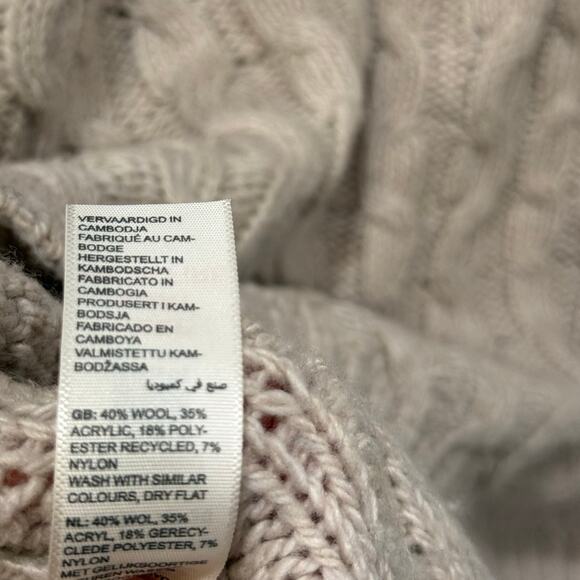 Fat Face Maddie Fair Isle Yoke Wool Blend Mock Neck Jumper Sweater Cableknit 6 - Picture 11 of 14